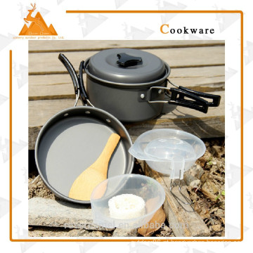 Fogão excelente conjunto Camping bem equipada cozinha panelas